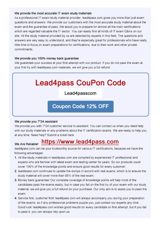 lead4pass 210-451 coupon