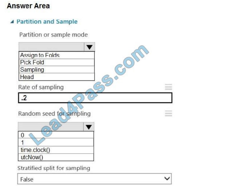 leads4pass dp-100 practice test q13