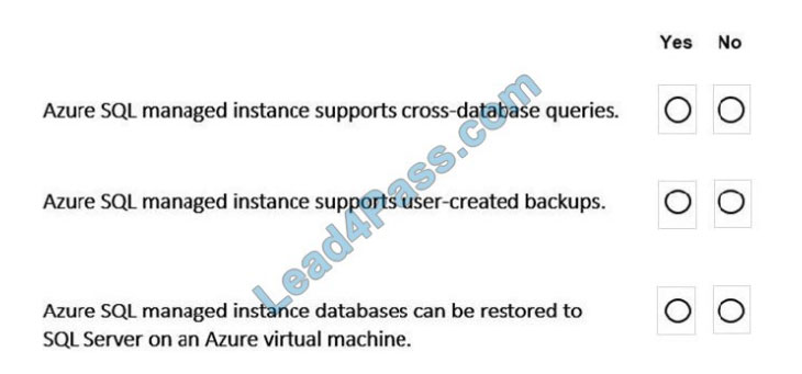 leads4pass dp-900 practice test q2